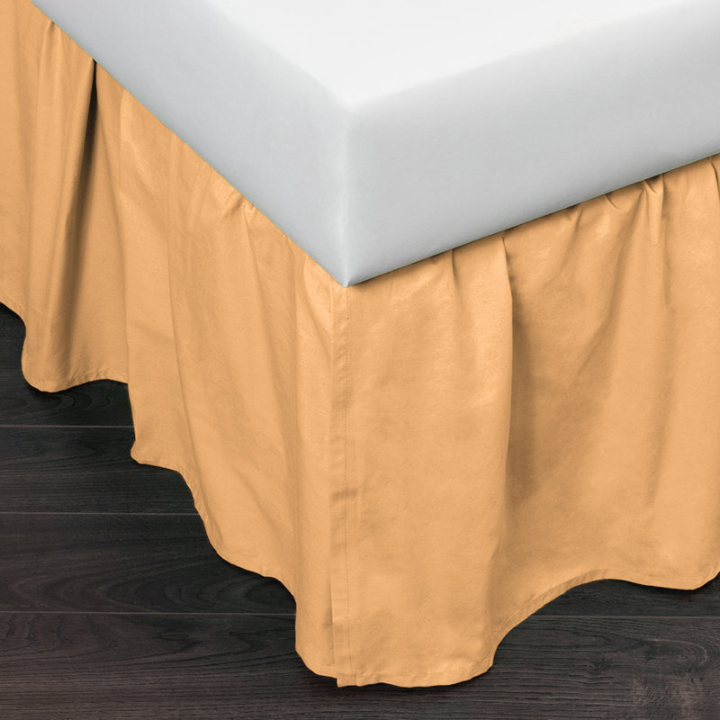 Barrett Ruffled Wrap Around Bed Skirt - Twin, Twin, Golden Yellow