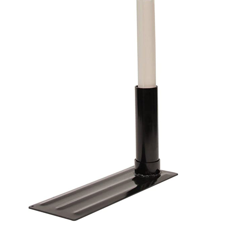 Camco 16 Feet Adjustable Black and White Fiberglass Flagpole with Tire Mount
