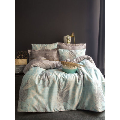 Satin Floral Duvet Cover