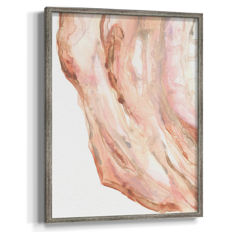 Rose Quartz II, reproduction encadrée - bois massif, H 11 po x l 9 po