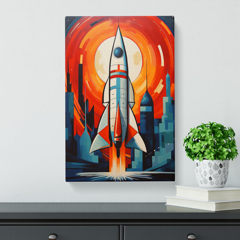 Rocket Constructivism - Wrapped Canvas, 50cm H x 35cm W x 3cm D