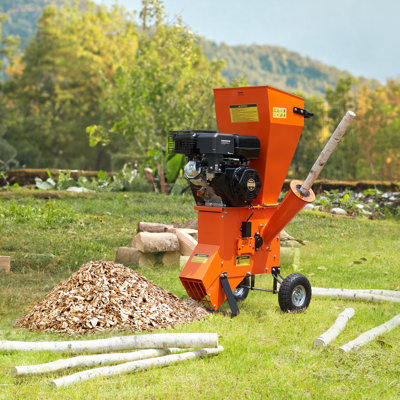 Wood Chipper Shredder Mulcher HeavyDuty Gas Powered 17 cm 420cc 8.6kW