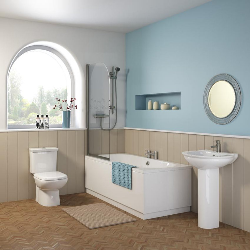 Otley x Soaking Acrylic Bathtub, 57 cm H x 180 cm W x 80 cm D