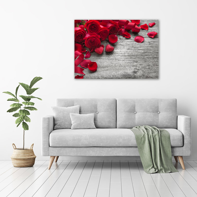 Red Roses - Wrapped Canvas Print
