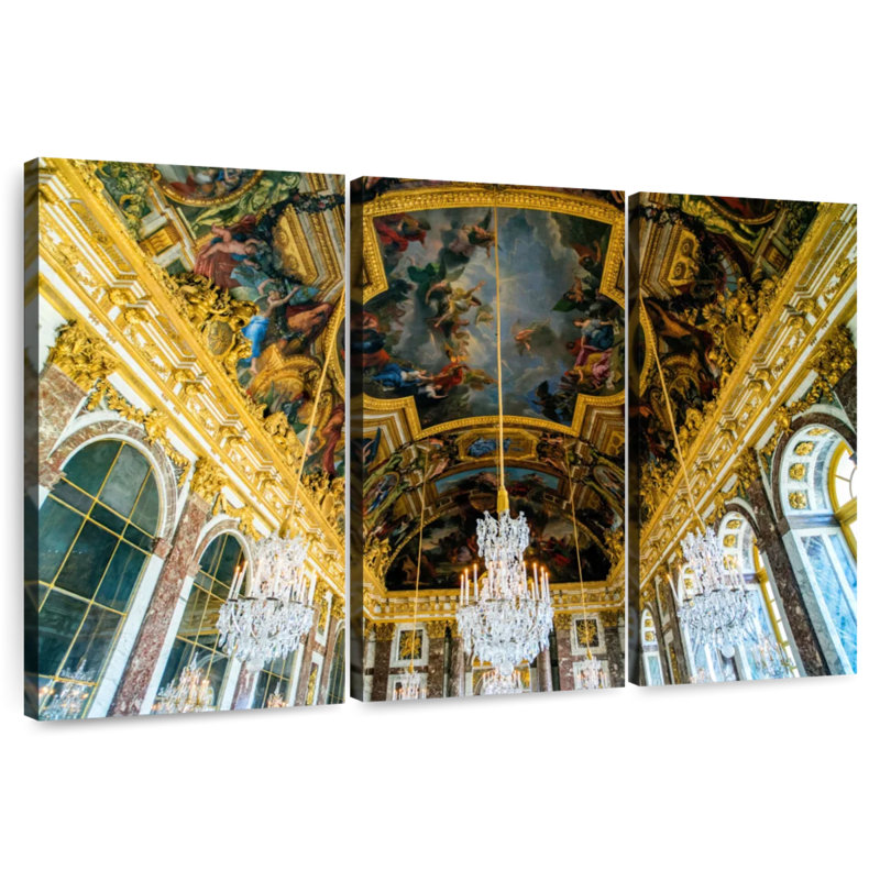 Lilie, château de Versailles, galerie des miroirs, H 36 po x l 57 po