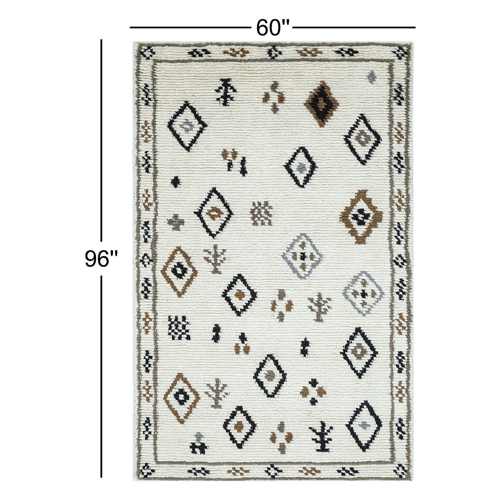 Rivah Hand-Tufted Geometric Rug, Rectangle 5' x 8'