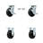4-Piece Rubber and Steel Caster Set