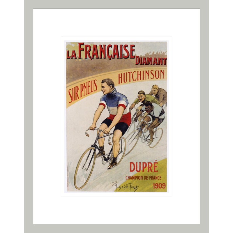 Affiche «La Francaise Diamant» par Pierre Gonzague Privat, impression giclée sur cadre, 16.75" H x 13.28" W