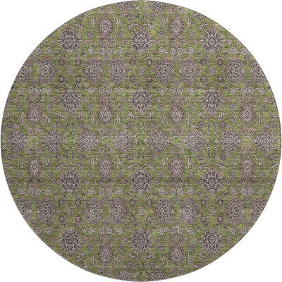 Premium Machine Washable Prisco Olive Rug