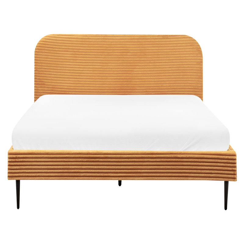 Bed Corduroy Fieldsboro, European Double (140 x 200 cm), Orange