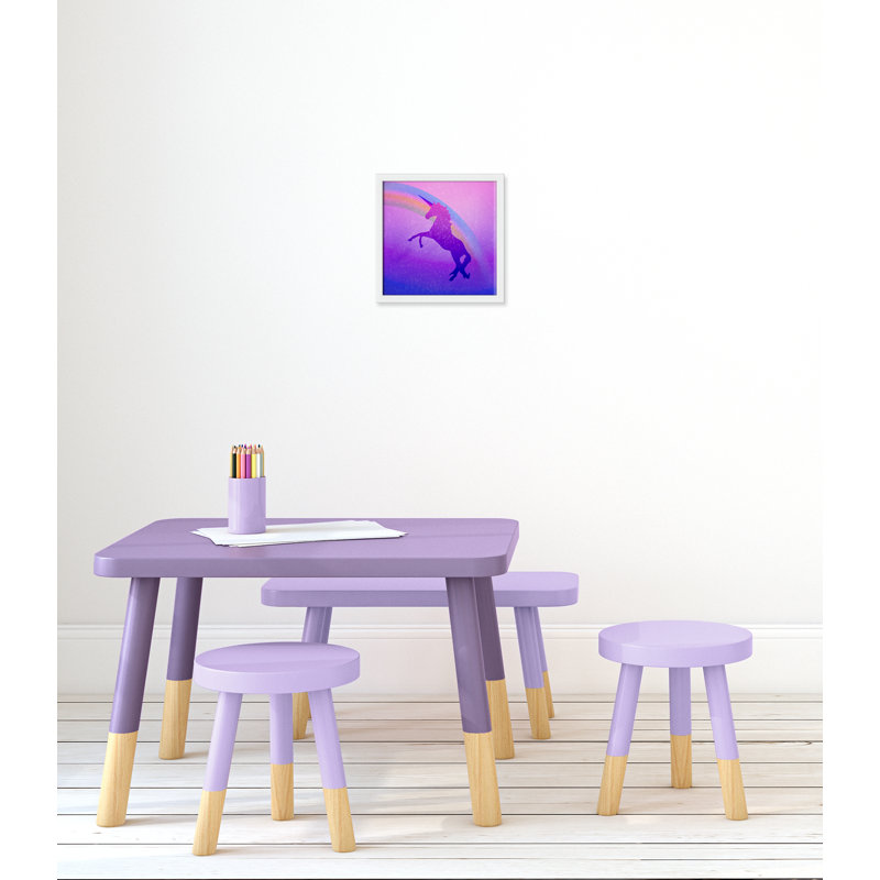 « licorne 2 », art encadré, H 13 po x l 13 po x P 1,19 po, Encadré de boîte blanc