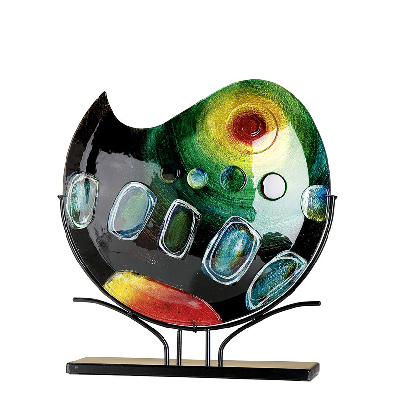 Nicosia Handmade Glass Table Vase, 50cm H x 47cm W x 10cm D