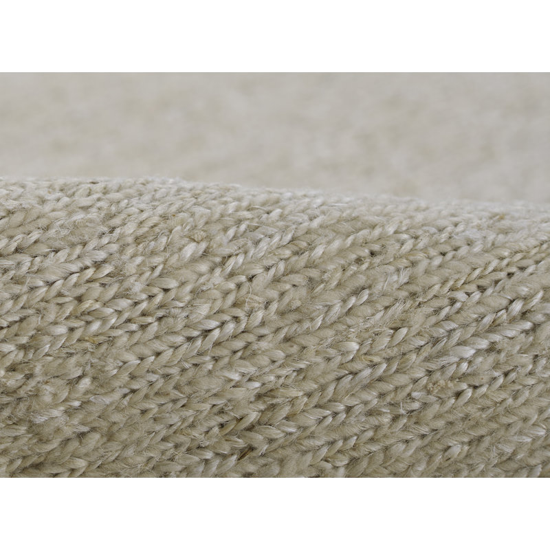 Pure Salt By Momeni Torquay Soumak Machine Weave Jute And Wool Natural Area Rug 6' X 6' Round, Beige, Runner 2'6" x 8'