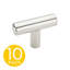 1.5 in. Modern T-Shaped Cabinet Knob (10-Pack)-118401432
