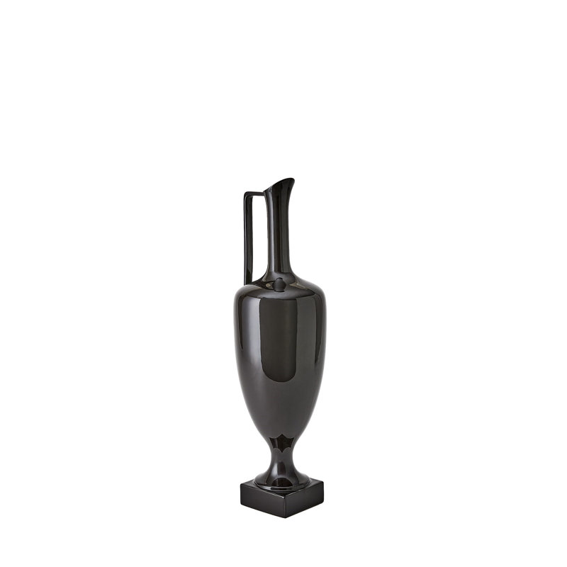 Quiet Curve Urn-Black-Sm, 26.5" H x 7.25" W x 7.25" D