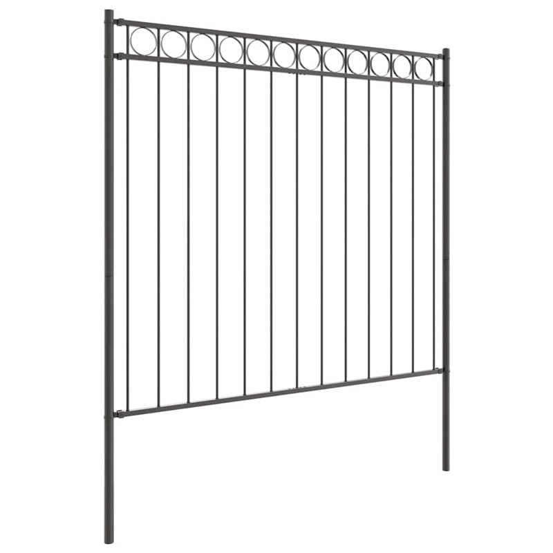 Élément de clôture vidaXL gris 66,93 x 66,93 po, 3,93 pi x 5,58 pi