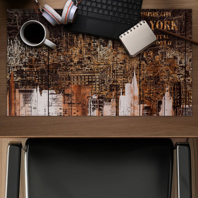 The empire city of newyork - 14.00"x24.25" Desk mat