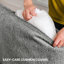 Canapé 4 places imperméable en chenille avec pouf amovible-1845472892