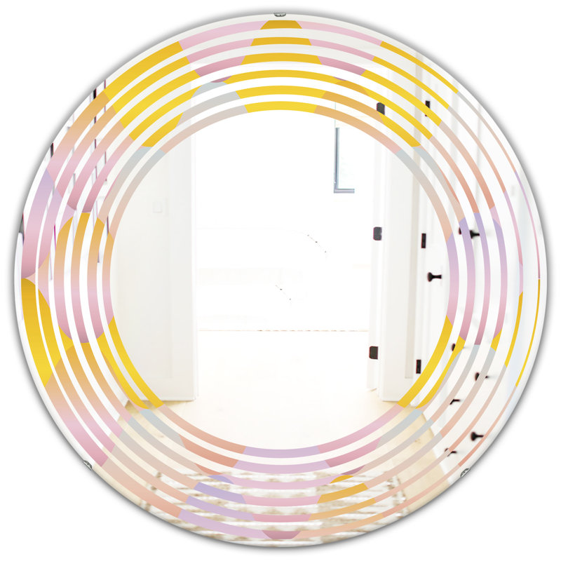 Miroir mural wave géométrique diamond ii, 23,6 po x 23,6 po