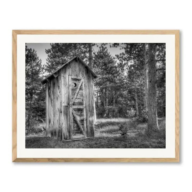 The Outhouse Print by Scott Norris, Natural Single Picture Framed Paper, White, 18" H x 22" W
