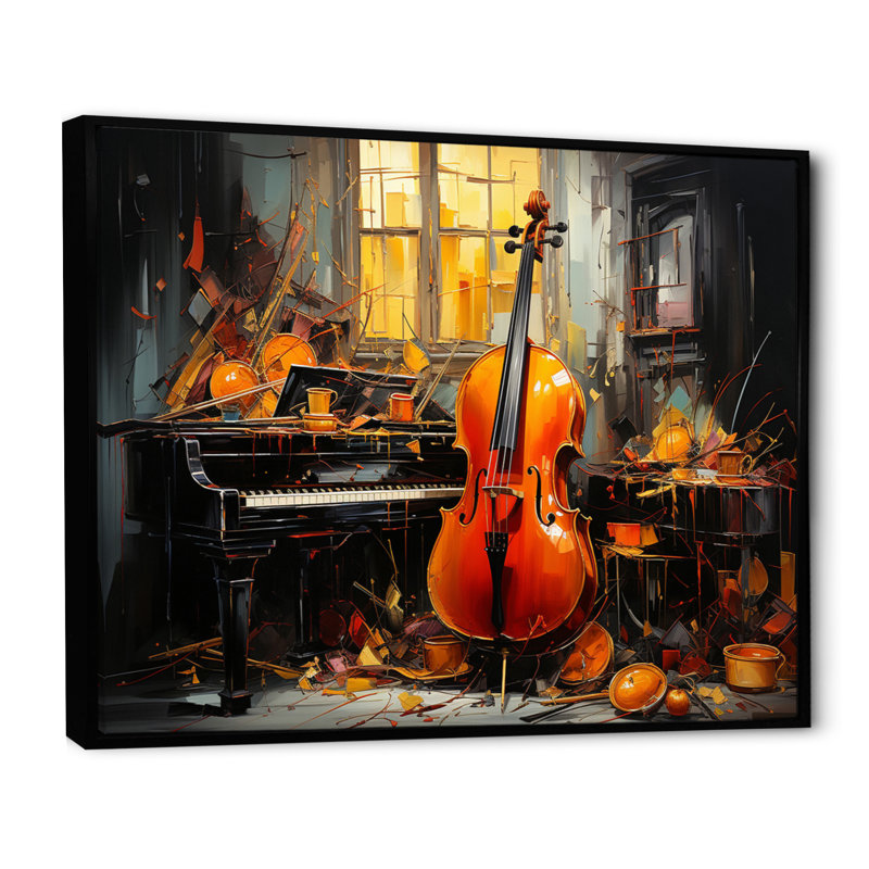 Makya Sunlit Symphony II sur impression sur toile, H 30 po x l 40 po, Cadre flottant noir