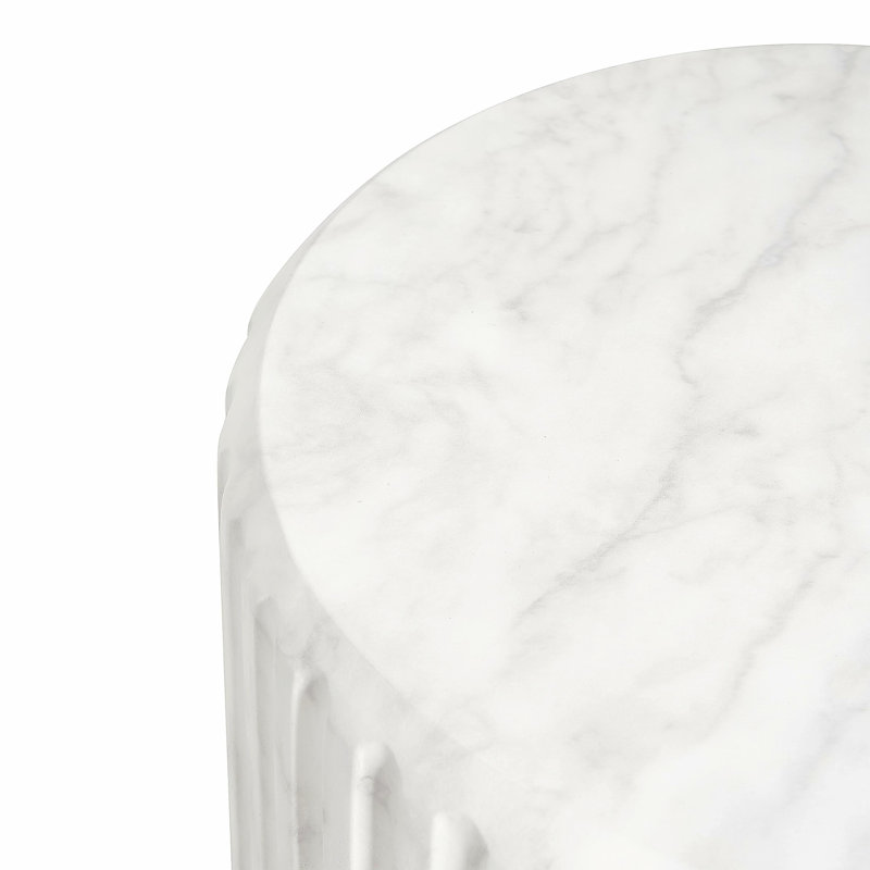Table d'appoint d'extérieur, blanc