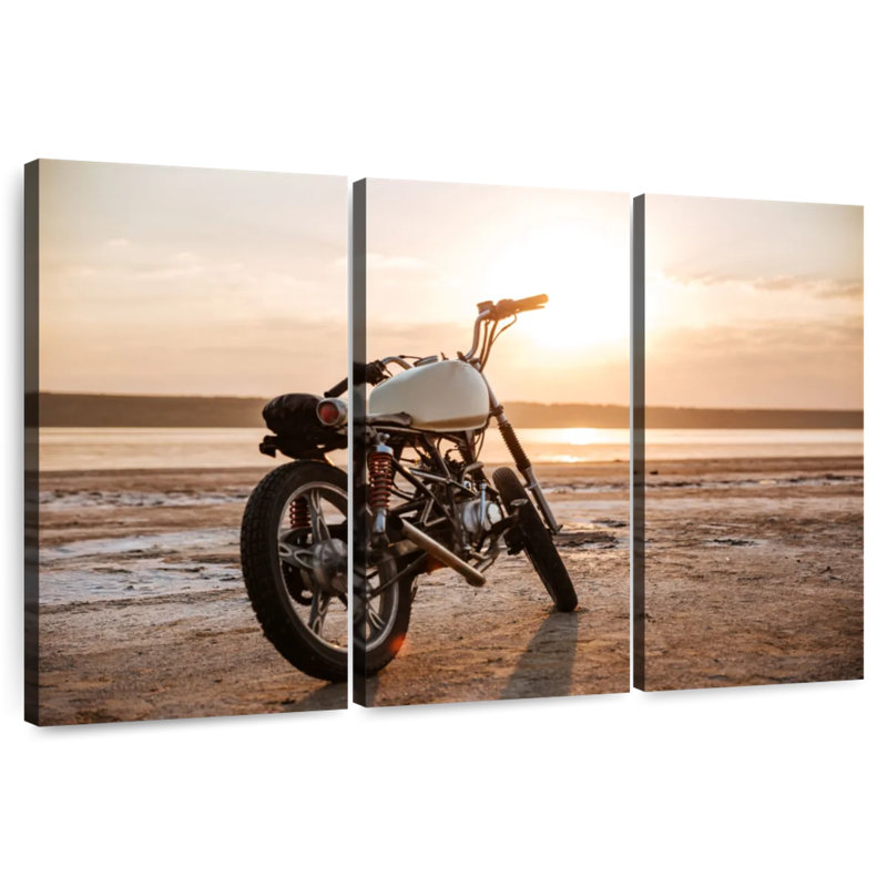 Mehar Beach Retro Motorcycle, 20" H x 33" W