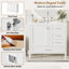 Meuble-lavabo de salle de bain avec 3 tiroirs et porte à fermeture douce, rangement de salle de bain pour la maison-238391671