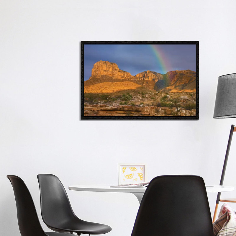 Rainbow Near El Capitan, Guadalupe Mountains National Park, Texas 1 Piece Wall Art on Canvas, 101.6 cm H x 66.04 cm W