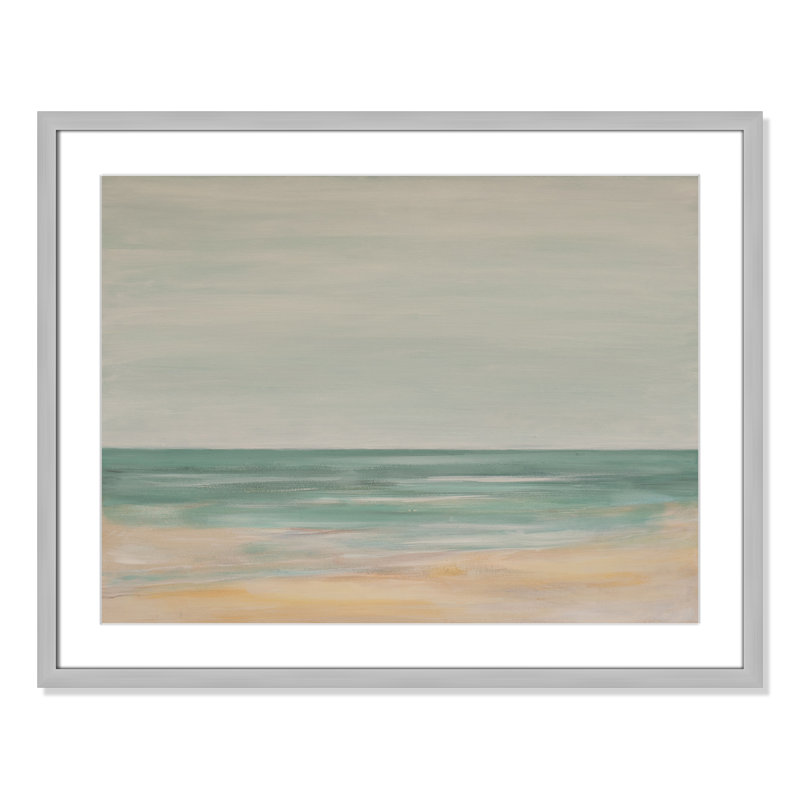 Horizon - impression de version paysage par S.H. Khân, L 29,5 po x H 23,5 po, Imprimé mat, Argenté mat