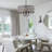 4 - Light Dimmable Black Drum Chandelier with Crystal Accents