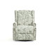 Upholstered Classic Wing Back Manual Handle Swivel Rock Glider Recliner with Naihead Trims