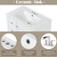Meuble-lavabo moderne avec lavabo en céramique, porte à fermeture amortie, rangement à plusieurs niveaux et finition résistante à l'humidité-810034836
