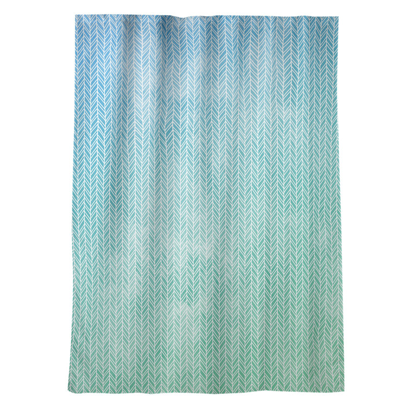 Avicia Sateen Room Darkening Curtain Single Panel, Blue/Green
