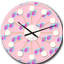 Horloge murale rose Mid-Century-40743928