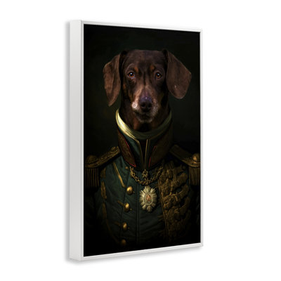 Dapper Dachshund Portrait, estampe numérique, design par Kelley Parker