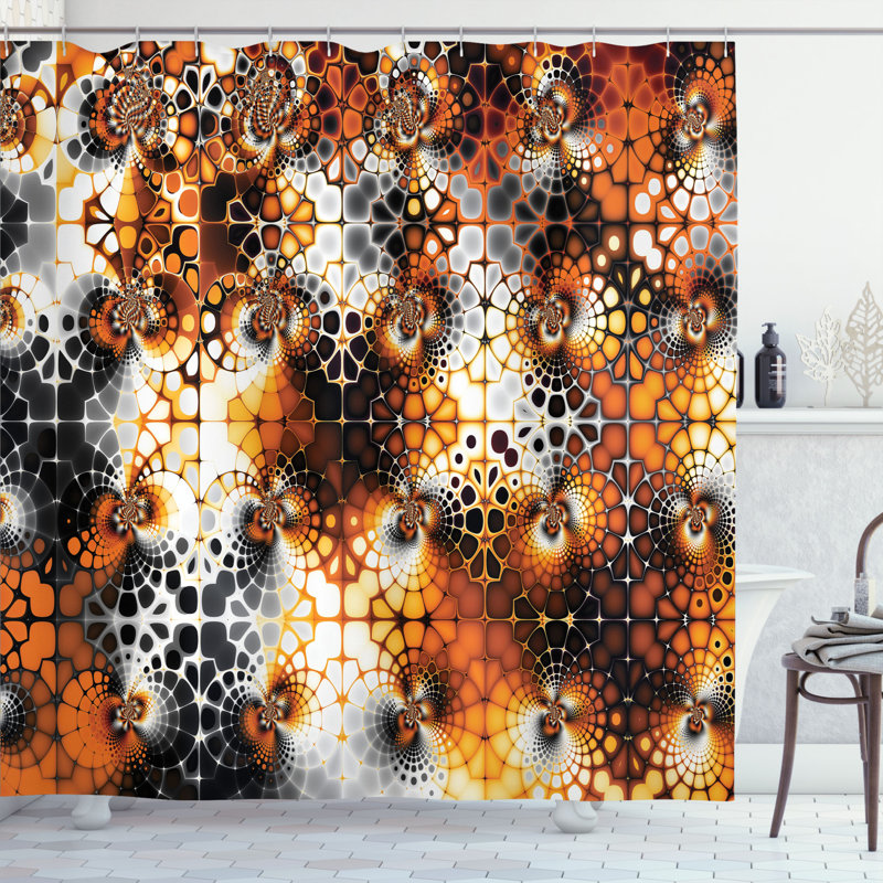 Shower Curtain Set + Hooks, 70" H x 69" W