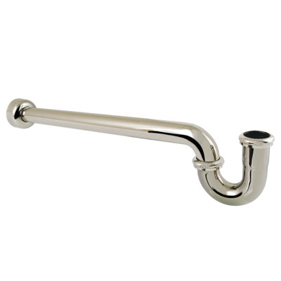 Kingston Brass Trimscape 1-1/2 Inch Decor P-Trap with High Box Flange, 24 Inch Length, 18 Gauge
