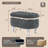 Tufted Storage Bench With Tassel Trim And Metal Legs-118788748