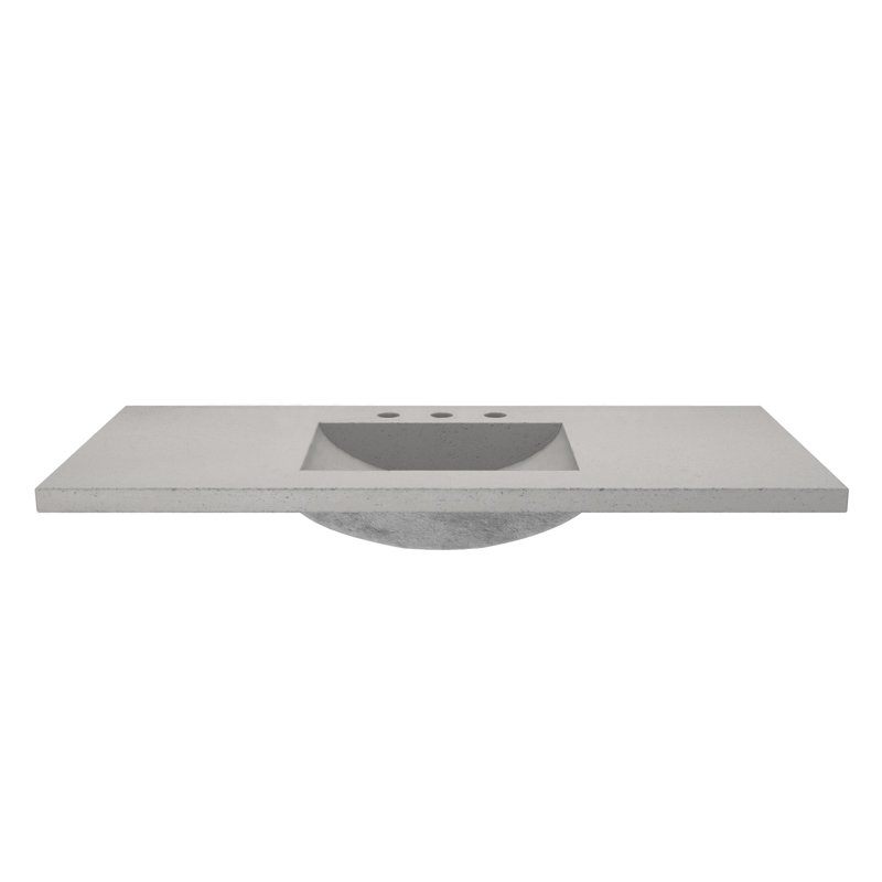 Palomar 48.5" Single Bathroom Vanity Top with Sink, Ash, 8" Centers