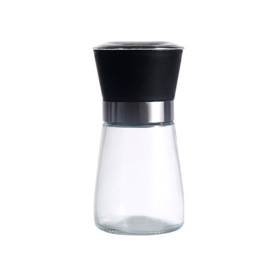 Bouteille d'eau Poivre manuel Moulin en acier inoxydable Bouteille en verre Poivre en poudre Sea Saltes Épice Meulage Bouteille Assaisonnement pour cuisine