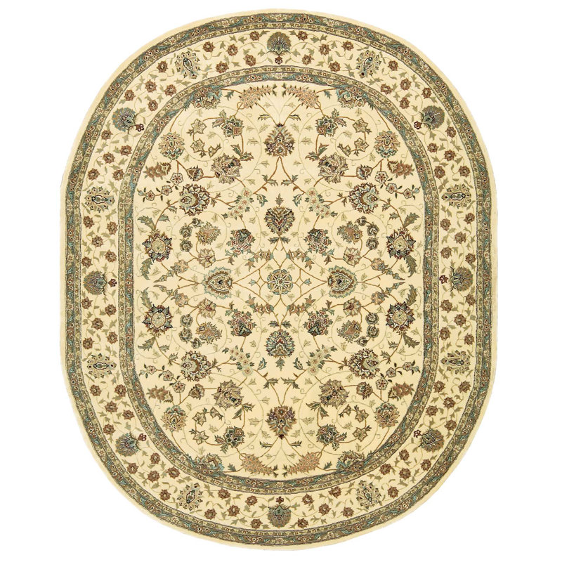Tapis blanc Corina, Ovale 7 pi 6 po x 9 pi 6 po