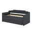 Lit de jour simple tapissier avec couchette et tiroirs-477096243