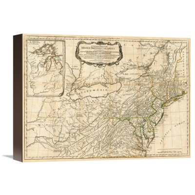 " A General Map of the Middle British Colonies, in America, 1776 " Print