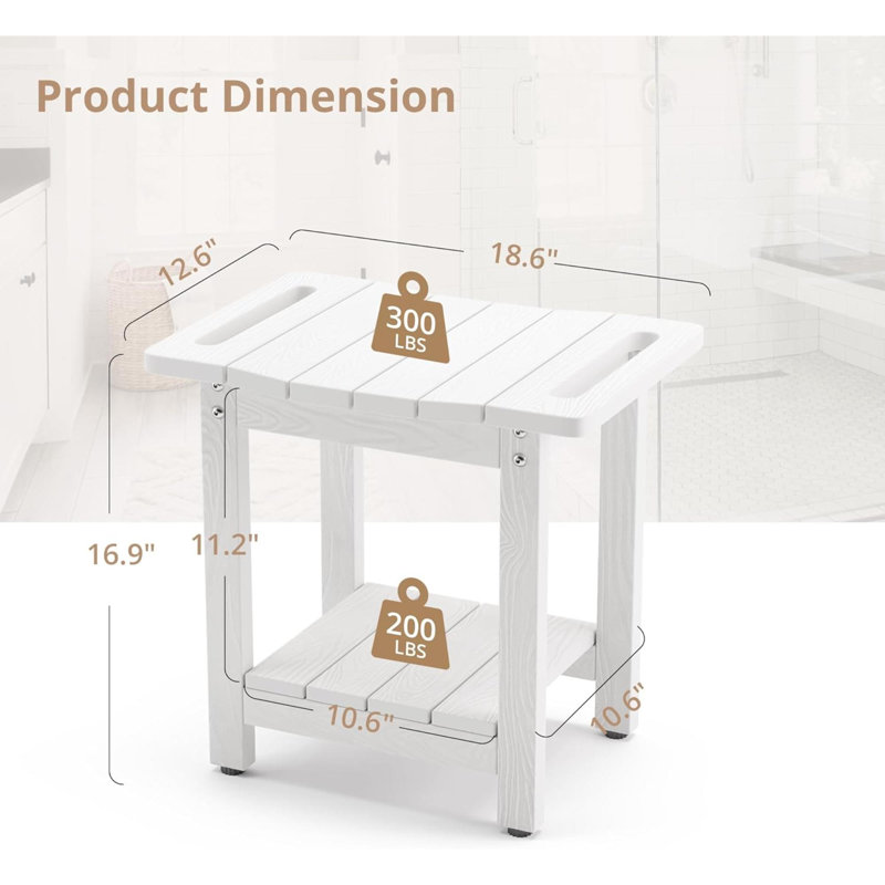 Tabouret d'appoint Alban, Blanc