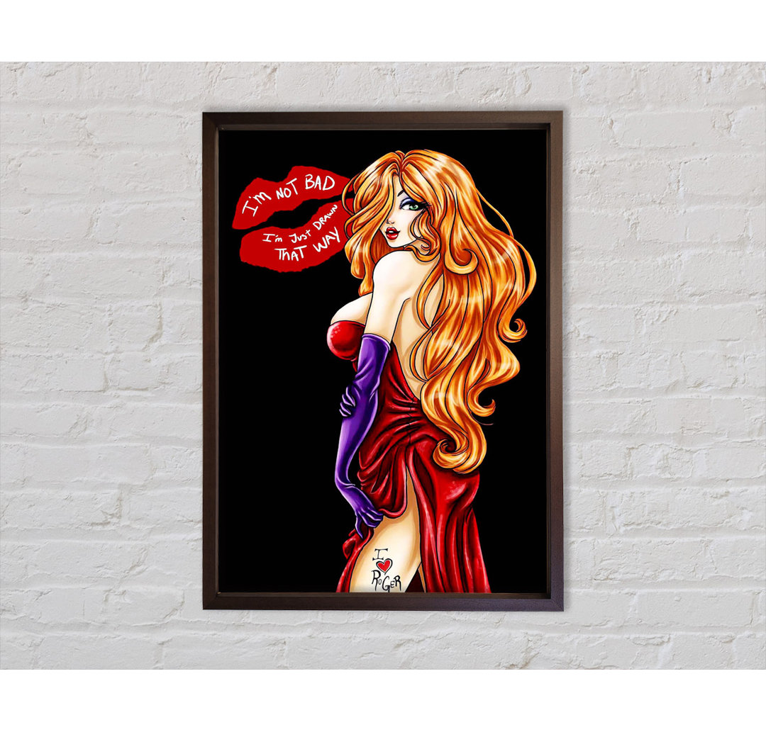 Gerahmtes Leinwandbild Jessica Rabbit I Love Roger