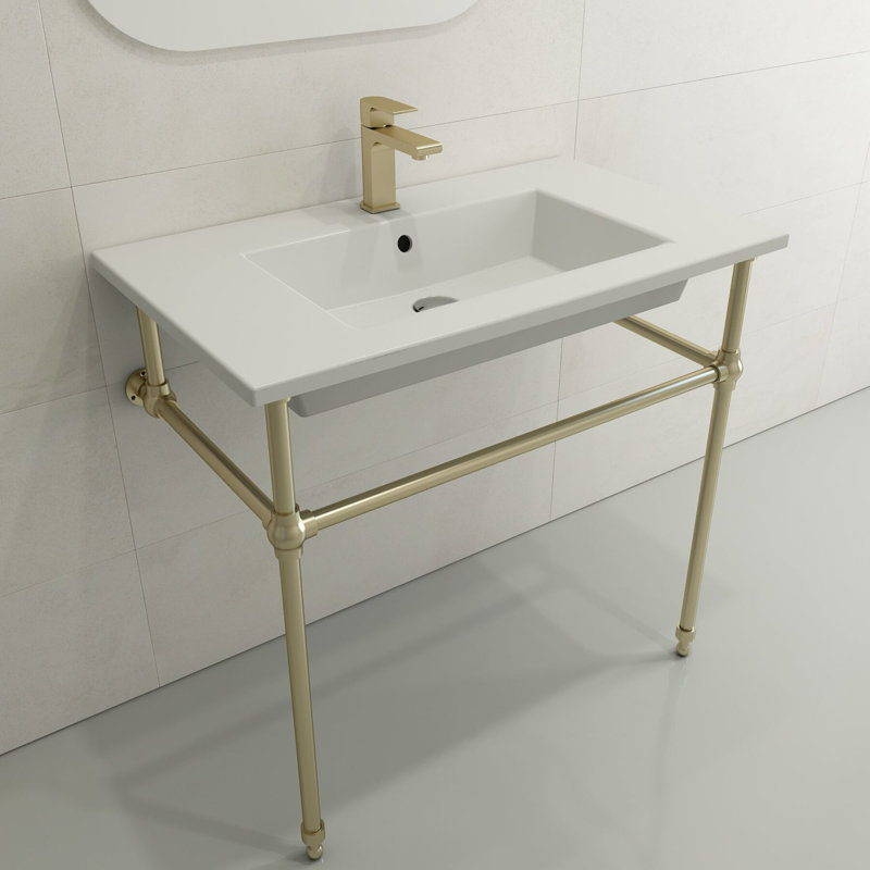 Ravenna 19.7 in. L Bathroom Sink, Matte White, Single-Hole