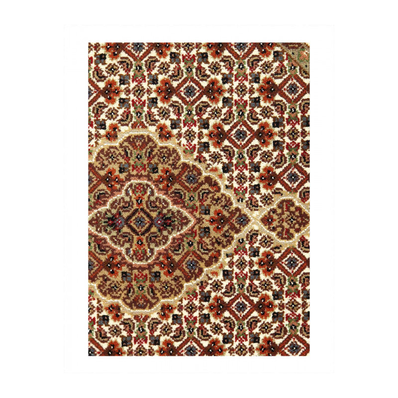 Tapis en laine d'agneau unique 3 pi 04 po x 3 pi 04 po Jakiylah