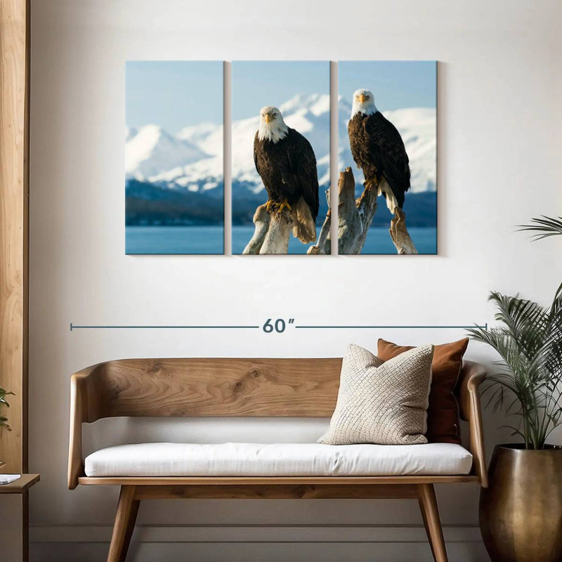 Bald Eagle Pair, 28" H x 45" W