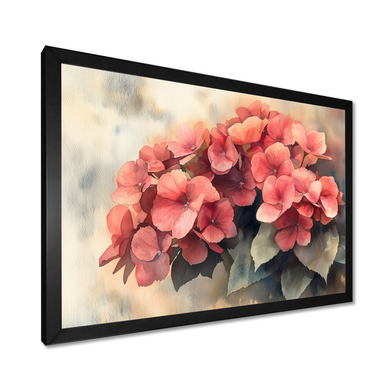 Jaalen - Floral Wall Art, Reproduction encadrée d'une seule photo, Black, H 12 po x l 20 po